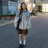 チェック切替 オーバーサイズ裏起毛フェイクレイヤードプルオーバー/トレーナー | Alvia | 詳細画像7