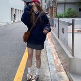 チェック切替 オーバーサイズ裏起毛フェイクレイヤードプルオーバー/トレーナー | Alvia | 詳細画像10