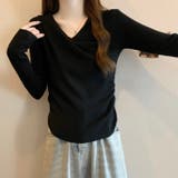 秋冬新作 アシメネックドレープニットトップス／大人フェミニン | Alvia | 詳細画像9 