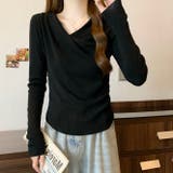 秋冬新作 アシメネックドレープニットトップス／大人フェミニン | Alvia | 詳細画像10 