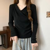 秋冬新作 アシメネックドレープニットトップス／大人フェミニン | Alvia | 詳細画像12 