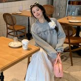 リボント刺繍ゆったりトレーナー | Alvia | 詳細画像17 