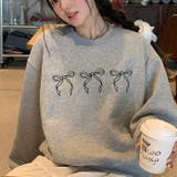 リボント刺繍ゆったりトレーナー | Alvia | 詳細画像5 