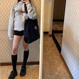 レオパードスターロゴプリントパーカー 裏起毛 | Alvia | 詳細画像2 