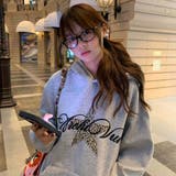 レオパードスターロゴプリントパーカー 裏起毛 | Alvia | 詳細画像10 