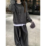 裏起毛ボーダートレーナー | Alvia | 詳細画像2 