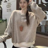 裏起毛ボーダートレーナー | Alvia | 詳細画像11 