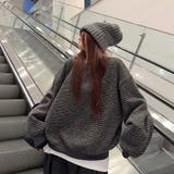 ダークグレー | 裏起毛ボーダートレーナー | Alvia