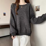 裏起毛ボーダートレーナー | Alvia | 詳細画像15 