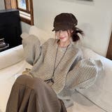 裏起毛ボーダートレーナー | Alvia | 詳細画像3 