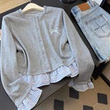 リボン刺繍レイヤード風トップス | Alvia | 詳細画像3 