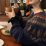 ノルディック柄ニットプルオーバー | Alvia | 詳細画像11