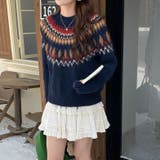 ノルディック柄ニットプルオーバー | Alvia | 詳細画像6