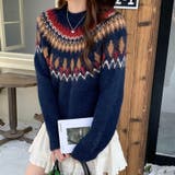 ノルディック柄ニットプルオーバー | Alvia | 詳細画像7