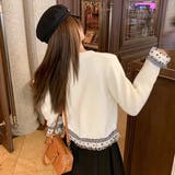 ドットチュール切り替え ニットカーディガン | Alvia | 詳細画像9 