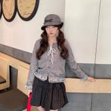 ドットチュール切り替え ニットカーディガン | Alvia | 詳細画像7 