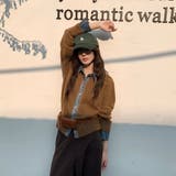 ブラウン | デニムレイヤード風ニットカーディガン | Alvia