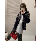 ノルディック柄フード付き ニット | Alvia | 詳細画像10