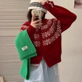 ノルディック柄フード付き ニット | Alvia | 詳細画像4