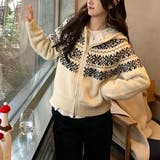 ノルディック柄フード付き ニット | Alvia | 詳細画像8