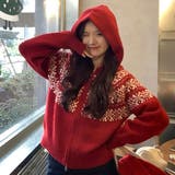 ノルディック柄フード付き ニット | Alvia | 詳細画像9