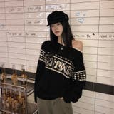 ノルディック柄ニットプルオーバー | Alvia | 詳細画像20 