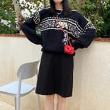 ノルディック柄ニットプルオーバー | Alvia | 詳細画像5 