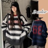 シャキーボーダーニットプルオーバー | Alvia | 詳細画像1 