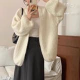 ボリューム袖ニットカーディガン | Alvia | 詳細画像3 