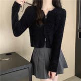 ブラック | シャキーカーディガン | Alvia