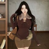 ファー衿レースアップトップス | Alvia | 詳細画像3 