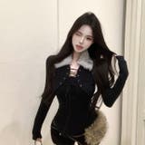 ファー衿レースアップトップス | Alvia | 詳細画像17 