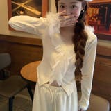 Vネックファー付きトップス | Alvia | 詳細画像2 