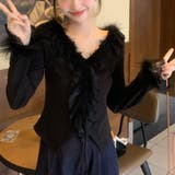 Vネックファー付きトップス | Alvia | 詳細画像7 