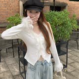 Vネックファー付きトップス | Alvia | 詳細画像1 