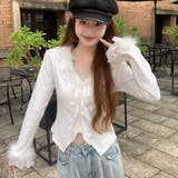 Vネックファー付きトップス | Alvia | 詳細画像6 