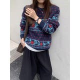 ノルディック柄 ニット | Alvia | 詳細画像14 