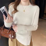 ホワイト | ニットプルオーバー オフィス 春 | Alvia