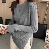 グレー | ニットプルオーバー オフィス 春 | Alvia