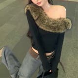 ファー付きオフショルダートップス セクシー 春 | Alvia | 詳細画像10 