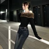 ファー付きオフショルダートップス セクシー 春 | Alvia | 詳細画像12 