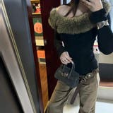 ファー付きオフショルダートップス セクシー 春 | Alvia | 詳細画像7 