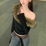 ファー付きオフショルダートップス セクシー 春 | Alvia | 詳細画像8 