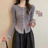 グレー | ニットカーディガン 春 韓国 | Alvia