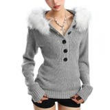 ファー付きニットトップス 春 韓国 | Alvia | 詳細画像6 