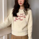 刺繍ロゴニットプルオーバー 春 韓国 | Alvia | 詳細画像3 