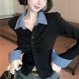 チェック衿トップス オフィス 春 | Alvia | 詳細画像8 