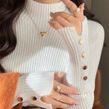 ハイネック袖ボタンニットトップス | Alvia | 詳細画像7 