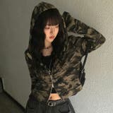 カモフラージュショート丈パーカー オフィス サイズ | Alvia | 詳細画像1 