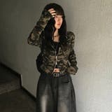 カモフラージュショート丈パーカー オフィス サイズ | Alvia | 詳細画像4 